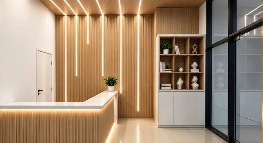 3D design proposal for the Klinik Mediviron reception